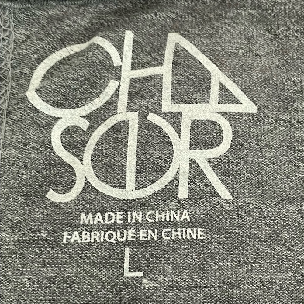 Chaser “Weekend” Gray Application Striped Sleeves… - image 2